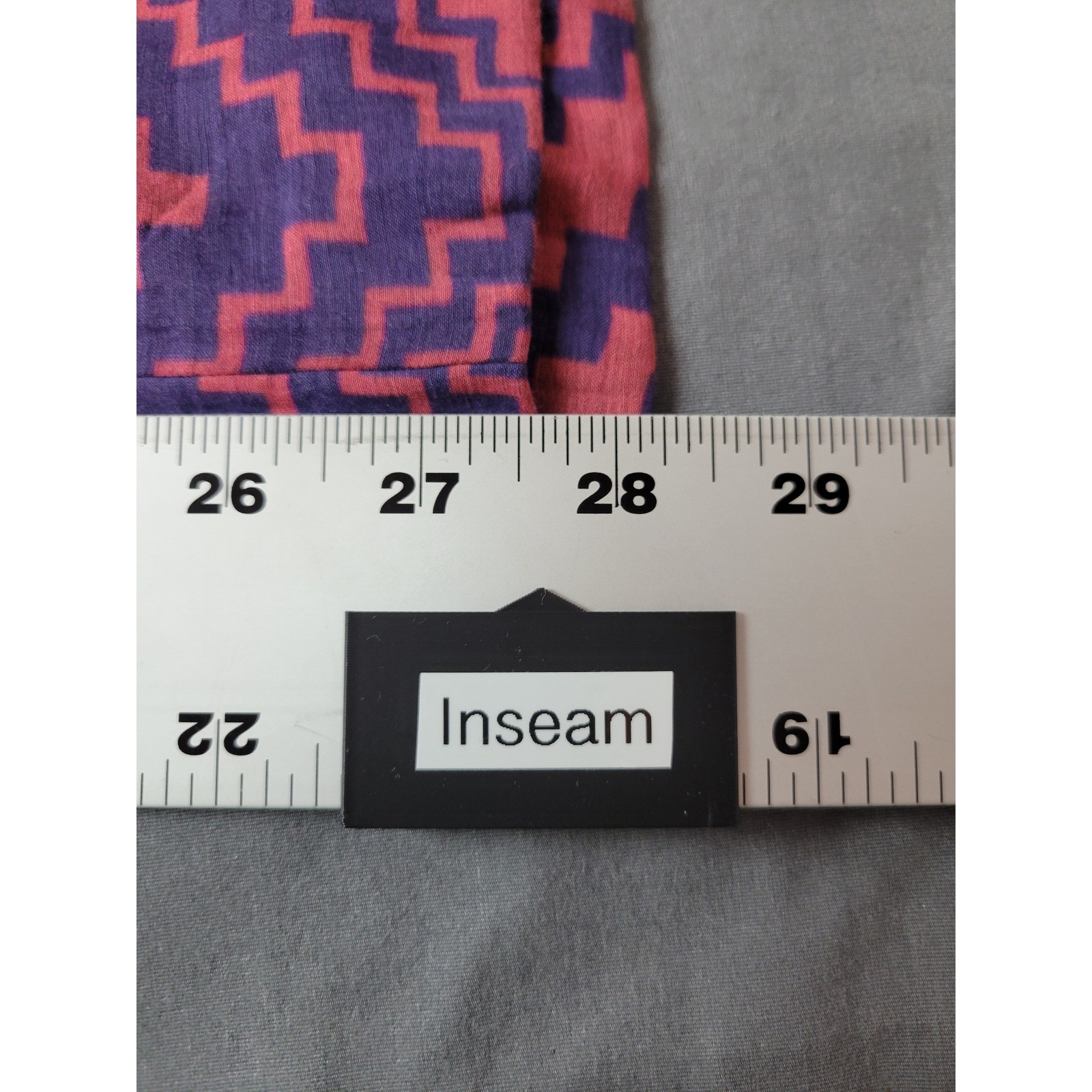 Saaksha & Kinni Red Purple Chevron Wide Leg Pants Side Stripe Size S Nwt — image 8 of 8